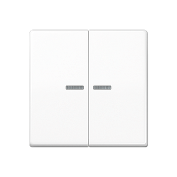JUNG Клавиша для KNX кнопки, 2 группы с окошком дюропласт белый AS102KO5WW