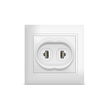 UNIVersal "Севиль" Розетка Бел комп. 2-ая 1086