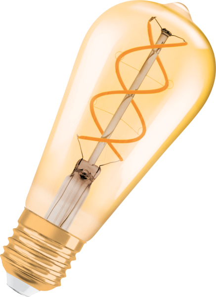 Osram Светодиодная лампа Vintage 1906 LED CL Edison,филаментная,GOLD 5W,золотистая,теплый белый свет (820), цоколь E27 4058075092112