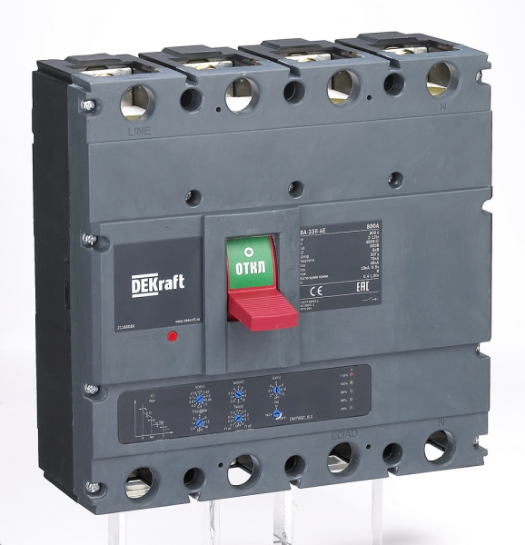 DEKraft Автоматический выключатель 4P 800А c Ir=320А-800А 70кА 21165DEK