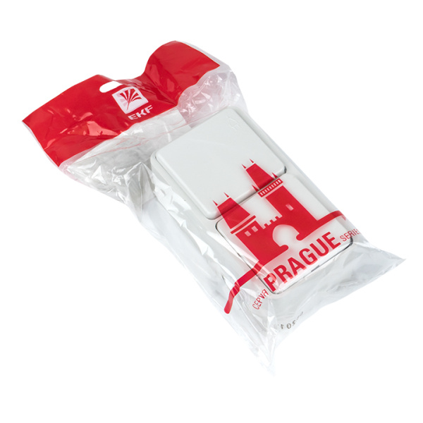 Купить EKF PROxima Блок розетка-выключатель 1-кл. 16А с/з с крышкой IP44 белая Прага EKRV16-050-10-440