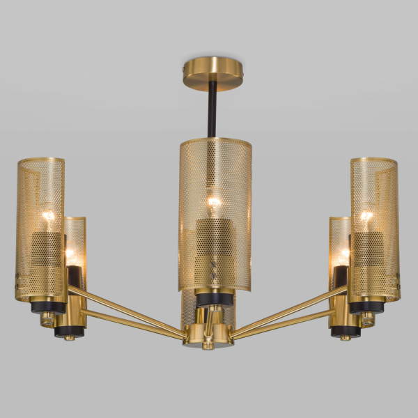 Купить Eurosvet Потолочная люстра с металлическими плафонами 70139/6 латунь a057940