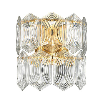 Odeon Light 4918/2W MODERN ODL22 327 золотой/прозрачный/стекло Бра E14 2*40W SOMALA