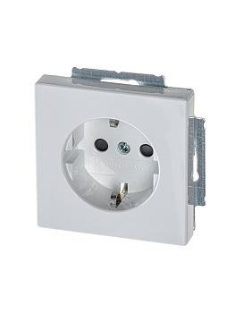 ABB BJE Solo/Future Бел Розетка с/з с защитными шторками 2CKA002013A5372