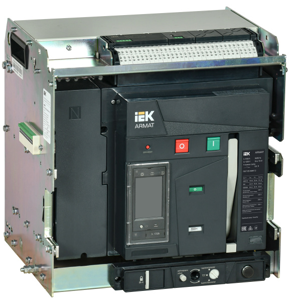 IEK ARMAT Автоматический выключатель воздушный выдвижного исполнения 4P A 55кА 1250А TT с акс.
