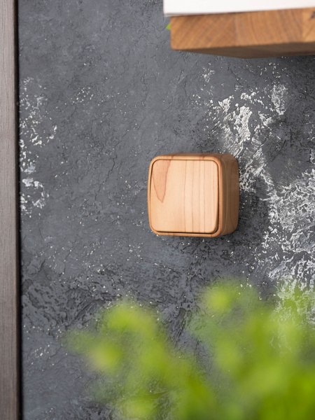 Купить EKF Basic Минск Светлое дерево Выключатель 1-кл, 10А, ОП