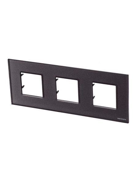 ABB NIE Zenit Стекло кофейное Рамка 3-я 2+2+2 мод 2CLA227300N3701