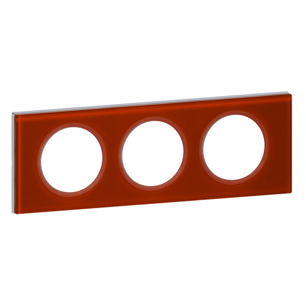 Купить Legrand Celiane2 Смальта кармин Рамка 3-ая (2+2+2 мод) 069473