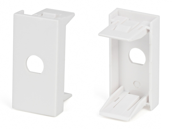 Hyperline SIP2-1ST/FC-M45-22.5 Вставка 45x22,5 (аналог Mosaic) для 1 симплексного ST/FC адаптера, белая 39047