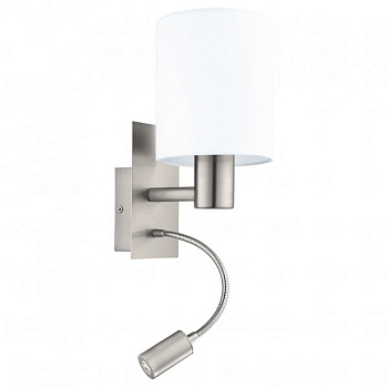 Eglo 96477 Бра PASTERI cо светод. подсветкой для чтения, 1х40W (E27), 1х3,5W (LED), L150, H380, A195