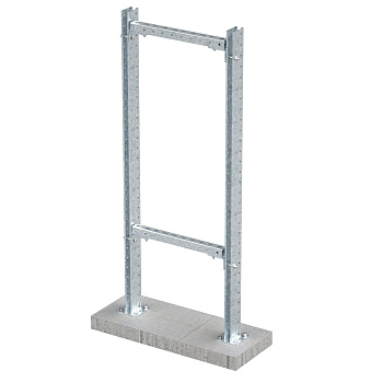 DKC Комплект монтажных профилей на раму для крепления 1 оболочки винтами din 84 M6X40 4 шт. , горячеоцинкованный, длина 700 мм