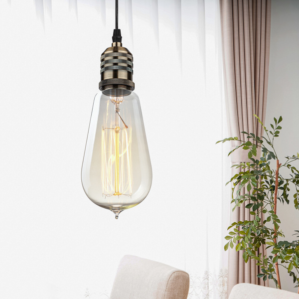 ЭРА PL13 E27 - 9 GB Подсветка Накладной, цоколь Е27, провод 1 м, цвет медь (60/360) Б0048530