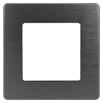 ЭРА Рамка для розеток и выключателей Серия 12 12-5101-05 на 1 пост, Сатин, антрацит