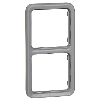 Legrand Plexo Серый Монтажная коробка 2-ая вертикальная PG 069664