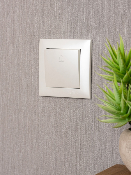 Купить EKF PROxima Валенсия лицевая панель кнопки звонка 10А жемчуг