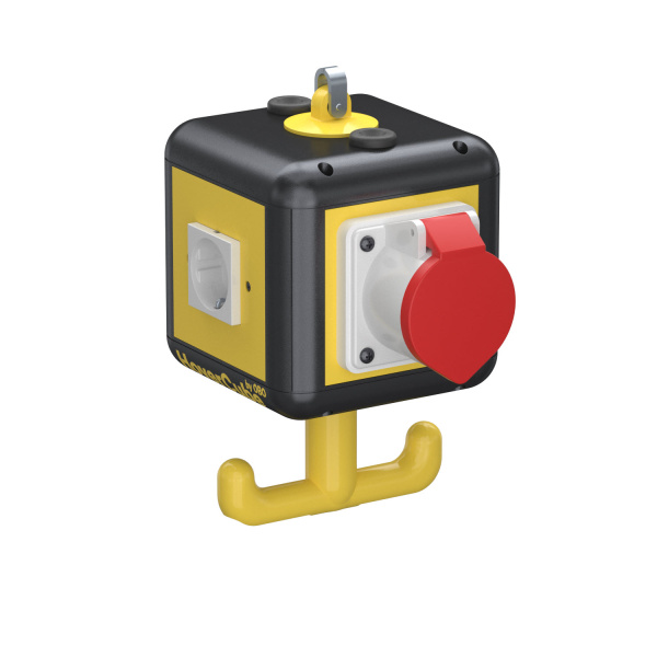 OBO Bettermann Блок питания подвесной VH-4 укомплектованный розетками, 140x140x252 мм, черно-желтый 6109804