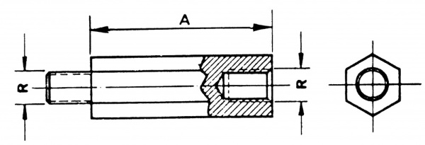 Купить SE Шестигранные проставки, Н=100мм, М6 NSYEX1006
