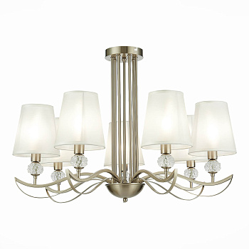 Evoluce SLE111203-07 Люстра подвесная Никель, прозрачный/Белый E14 7*40W