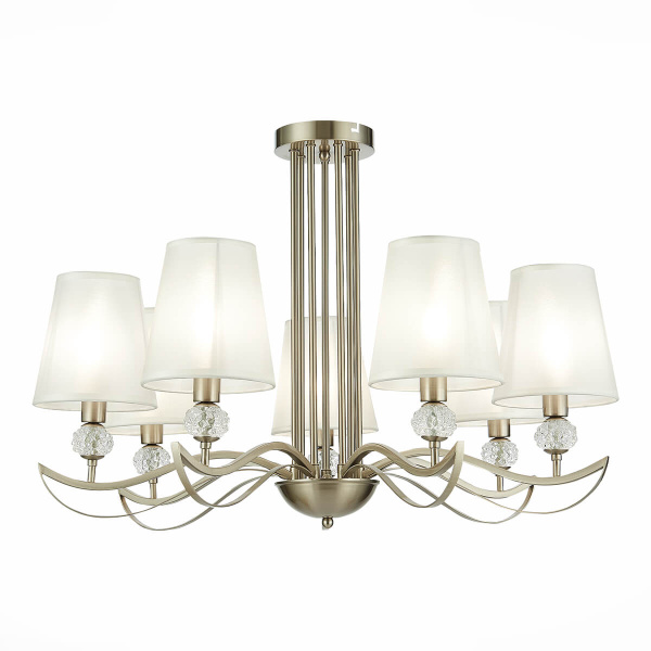 Evoluce SLE111203-07 Люстра подвесная Никель, прозрачный/Белый E14 7*40W