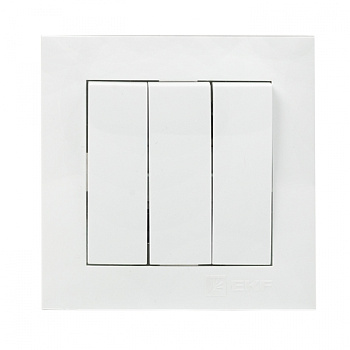 EKF PROxima Валенсия Выключатель 3-кл. 10А белый