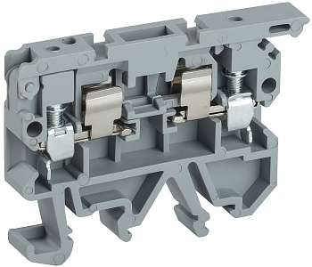 IEK Клемма винтовая КВИ-4-П с держат. предохр. 5х20 серая