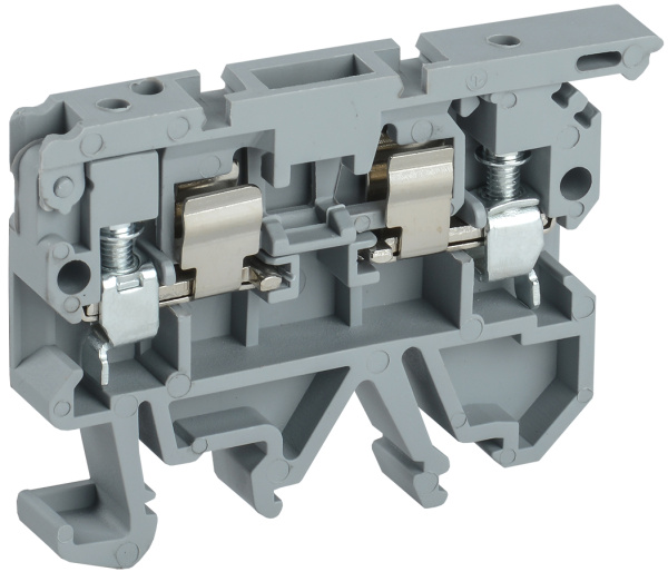 IEK Клемма винтовая КВИ-4-П с держат. предохр. 5х20 серая