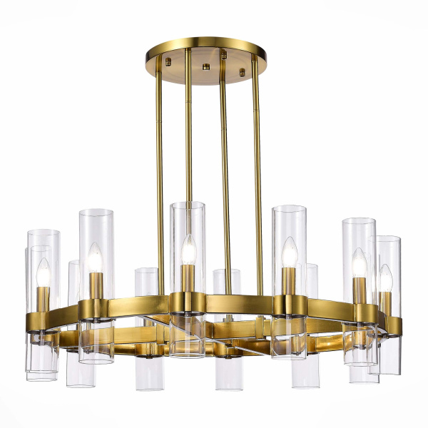 ST LUCE SL1237.303.12 Люстра подвесная Латунь/Прозрачный E14 12*15W