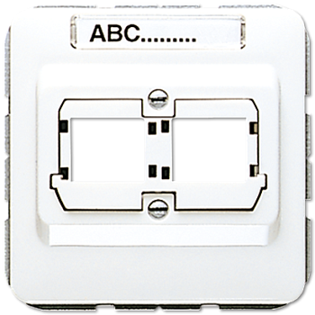 JUNG Крышка для гнезд Reichle de Massari полностью экранированных, 5-й категории, с полем для надписи белая CD569-21ACSWW