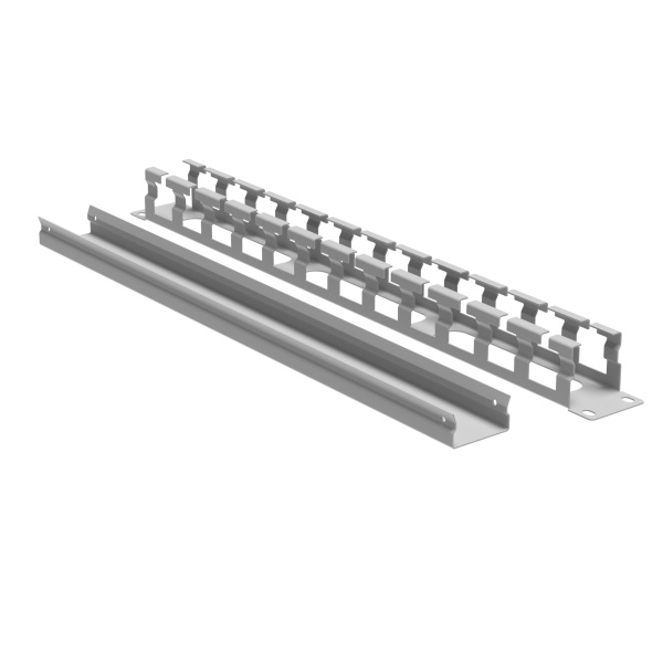 Купить DKC Кабельный органайзер с крышкой и отверстиями 1U, глубина 40 мм, для 19" IT-корпусов, RAL9005