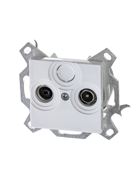 Купить ABB EPJ Levit белый / белый Розетка TV-R, проходная, 7дБ, белый 2CHH083607A6003