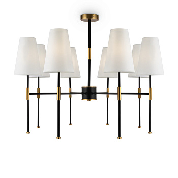 Freya Tida Черный и Латунь Люстра FR5196PL-08BBS