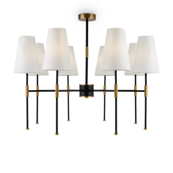 Freya Tida Черный и Латунь Люстра FR5196PL-08BBS