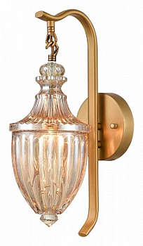 VELANTE 376-501-01 Бра Бронза/Янтарный E27 1*40W