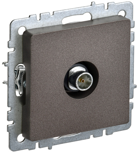 IEK BRITE BASE Темн.бронза Розетка TV оконечная РТВ11-0-БрТБ