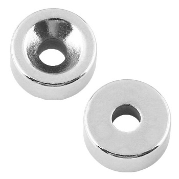Неодимовый магнитный диск 15х5 мм с зенковкой 10х4,5 мм (упаковка 2 шт.) Rexant 72-3602