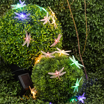 ЭРА Садовая гирлянда ERASF22-16 Стрекоза на солнечной батарее 5,8 м
