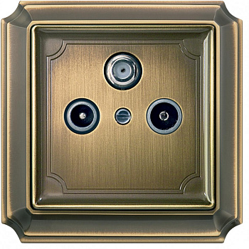 SE Merten SD Античная латунь Накладка розетки TV-FM,TV-FM-SAT MTN294143