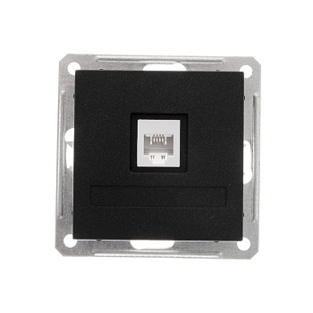Systeme Electric Wessen 59 Черный бархат Розетка ТЛФ 1-ая RJ11