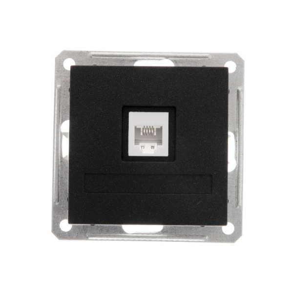 Systeme Electric Wessen 59 Черный бархат Розетка ТЛФ 1-ая RJ11