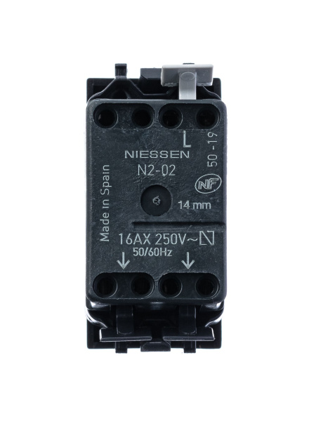 Купить ABB NIE Zenit Антрацит Переключатель 1-клавишный 1 мод 2CLA210200N1801