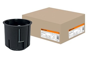 TDM Установочная коробка СП D73х73мм, углубленная, саморезы,  метал. лапки, IP20, SQ1403-0010