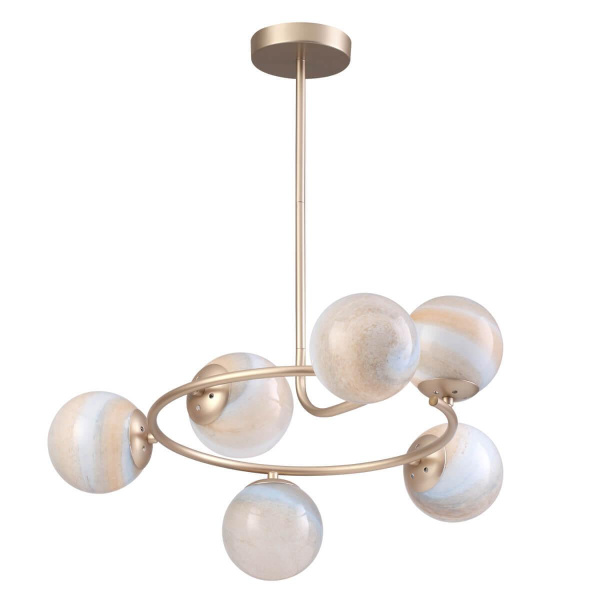 Купить Lumion 4466/6C LN20 047 золотой, разноцветный Люстра потолочная E14 6*40W 220V MISTY