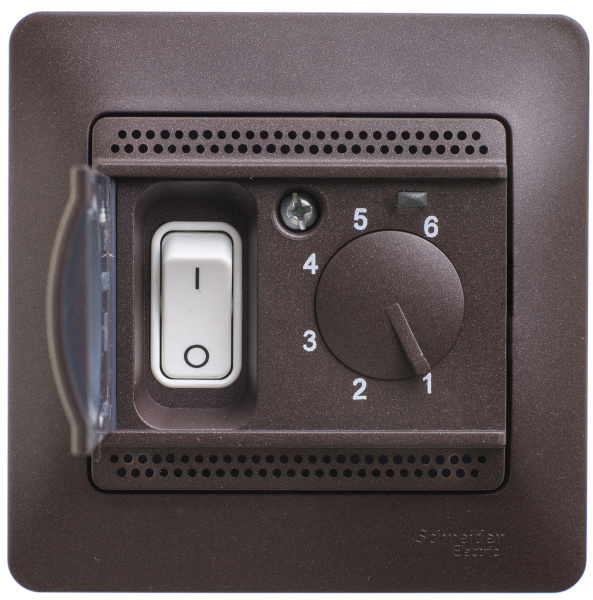 Купить SE Glossa Шоколад Термостат электронный теплого пола с датчиком, от +5 до +50°C, 10A (в сборе) GSL000838