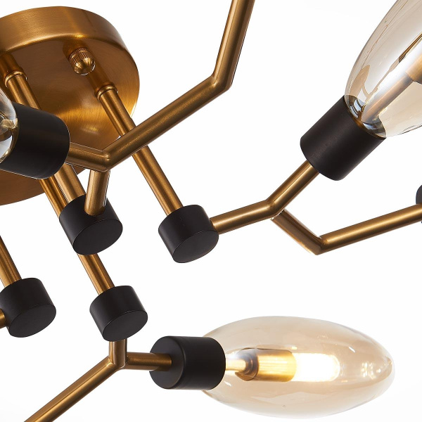 Купить ST Luce SL1174.302.08 Люстра потолочная Латунь/Коньячный G9 8*3W