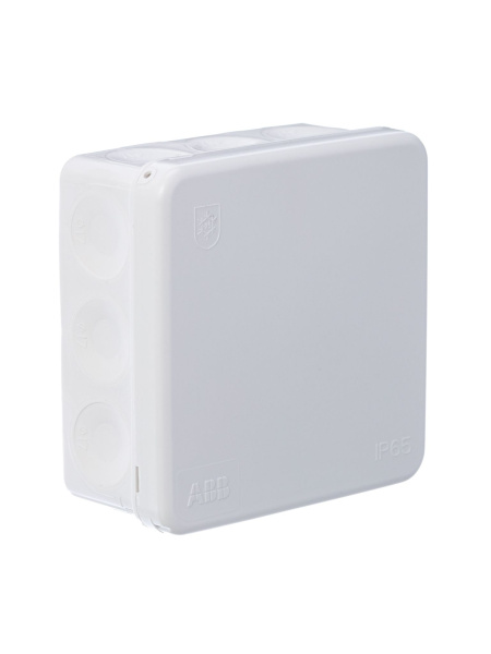 Купить ABB Коробка разветвительная квадратная 86х86 мм, IP 65, белая 2TKA140012G1