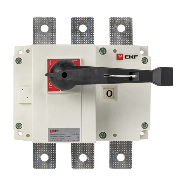 Купить EKF PROxima Рубильник-выключатель 630A 3P c рукояткой управления для прямой установки PowerSwitch