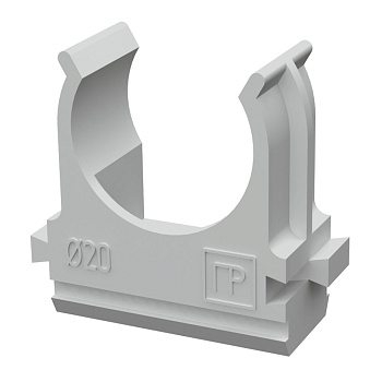 Промрукав Крепеж-клипса для труб АБС-пластик д20 (10шт/1000шт уп/кор) PR.02620м