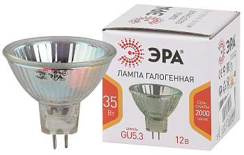 ЭРА GU5.3-MR16-35W-12V-CL (галоген, софит, 35Вт, нейтр, GU5.3) (10/200/4800)
