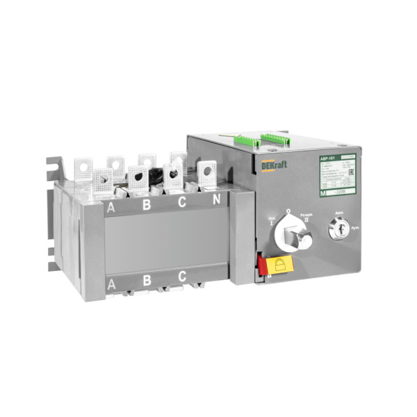 Dekraft АВР на реверс. выкл.-разъед. и мотор приводом 160A, 4P, 10кА АВР-102