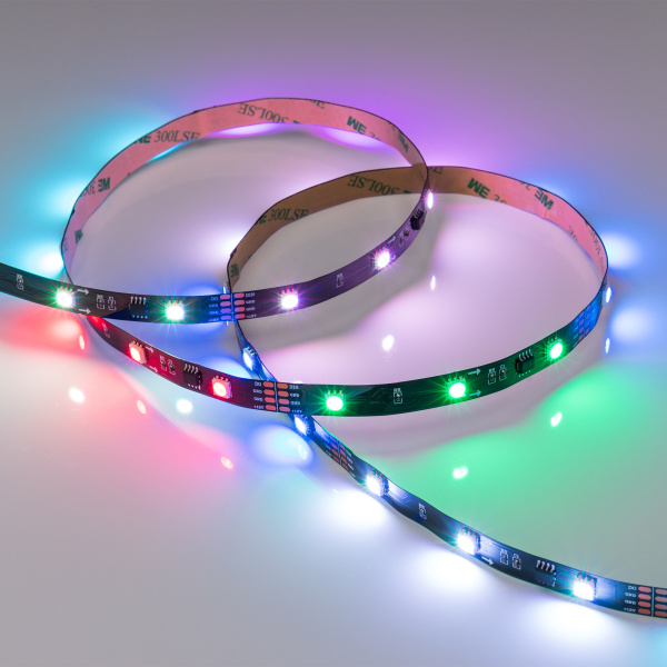 Купить Arlight Светодиодная лента SPI-5000-5060-30 12V Cx3 RGB-Auto (Black 10mm, 6.5W/m, IP20) (Открытый, IP20) 024599(1)